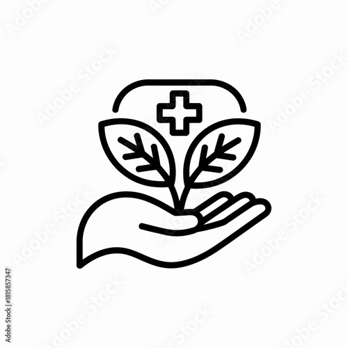 Natural Health Care Icon, Alternative Medicine, Holistic Healing, Herbal Medicine, Natural Remedy, Wellness Icon, Eco Health, Green Pharmacy, Plant Medicine, Nature Healing, Organic Care, Health Leaf,