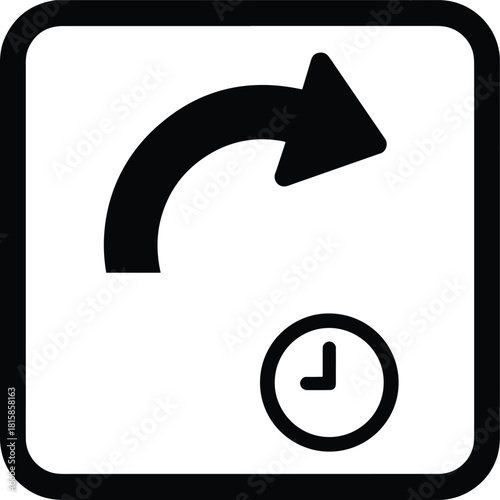 Optimize your schedule and rotate your responsibilities with this simple, clean, and modern symbol for rotation and time management, perfect for any business