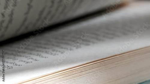 Turning through the pages of a book