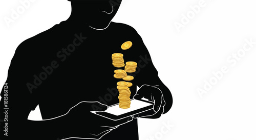 Mobile Banking and Digital Payments Concept of Financial Transactions and Money Transfer