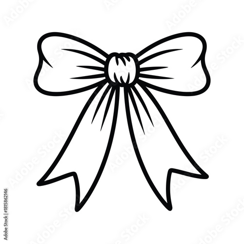 Elegant bow isolated on, a classic symbol of celebration, decoration, and giftgiving, perfect for adding a touch of sophistication to any design