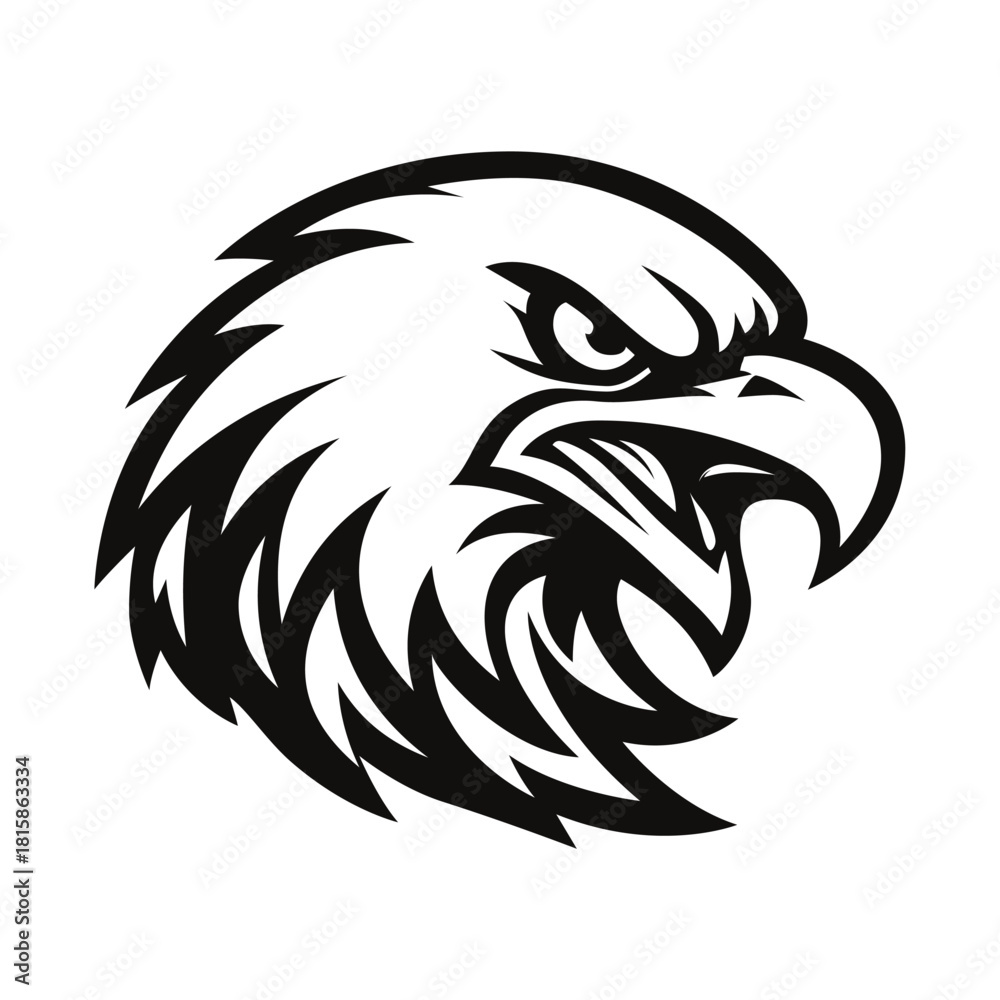 Obraz premium eagle head mascot logo design vector template