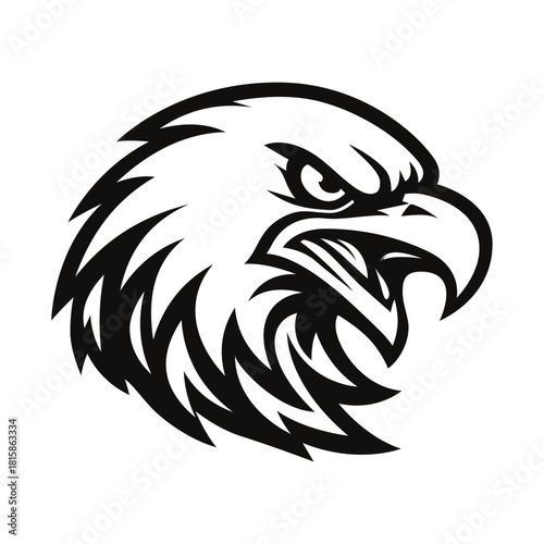 eagle head mascot logo design vector template
