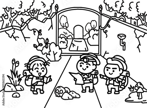 Explorers discover a dimensional portal in a mysterious forest.