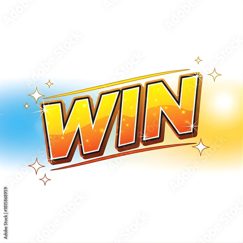 win vector icon with amazing colors