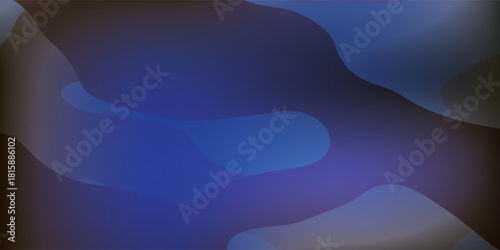 Abstract Blue and Purple Fluid Shapes with Smooth Gradient Texture.