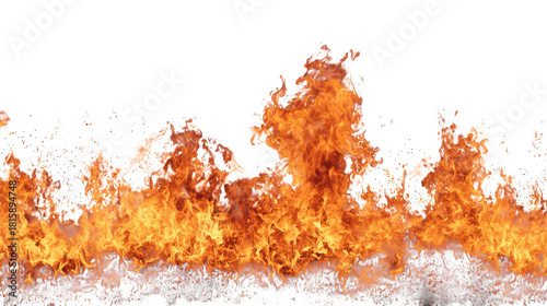 An inferno of orange flames and black smoke creates a dangerous burning heat as an explosion of red fire consumes the nature of the forest backgrounds