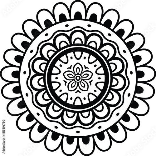 Here are a polished Adobe Stock title options and a nice selling script/description for your mandala design:
