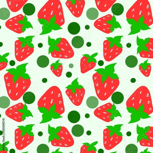 Strawberry Minimalist Cute Repeat Background