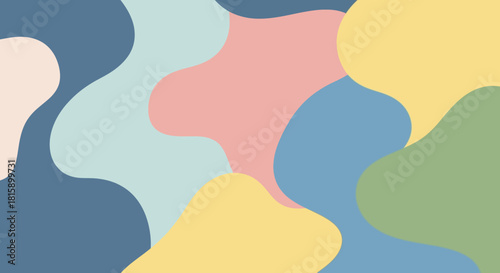 Modern pastel abstract background with flowing organic shapes for vibrant designs, creative projects and eye-catching presentations, a soothing colorful backdrop