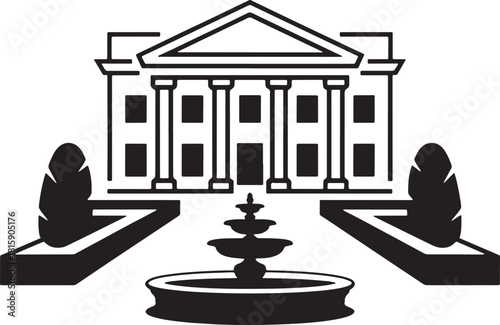 White house building structure of governmental architecture and administrative center