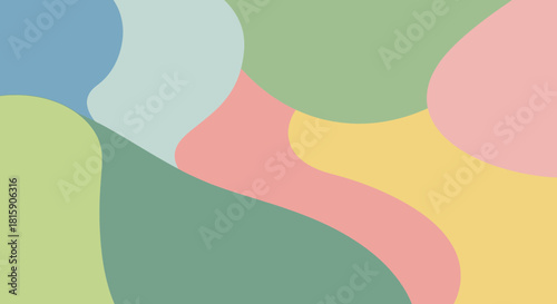 Soft pastel color palette creates a soothing, modern backdrop for creative projects or website design with its gentle curves and calming hues