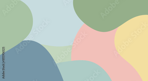 Modern pastel background with flowing organic shapes for branding and design projects, evoke a sense of calm and creativity in your next visual