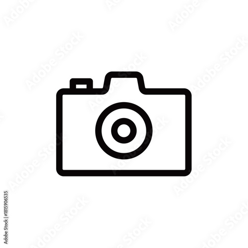 一眼レフカメラの線画アイコン