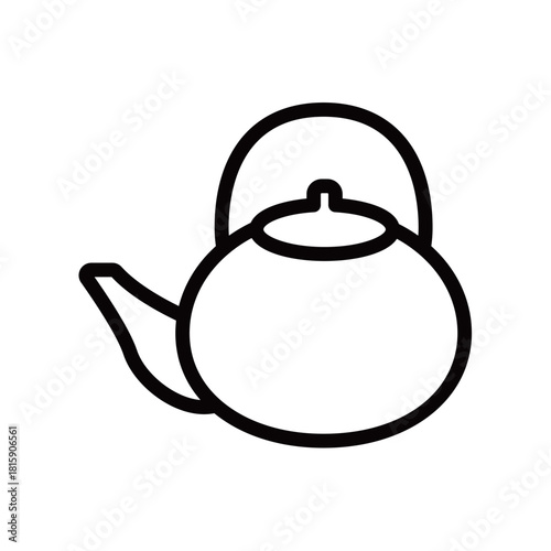 鉄瓶・茶道具の線画アイコン