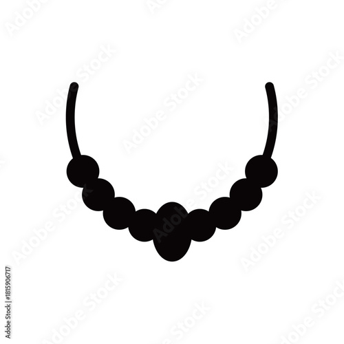 ネックレス・アクセサリーのシルエットアイコン