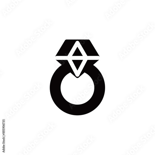 指輪・宝石リングのシルエットアイコン