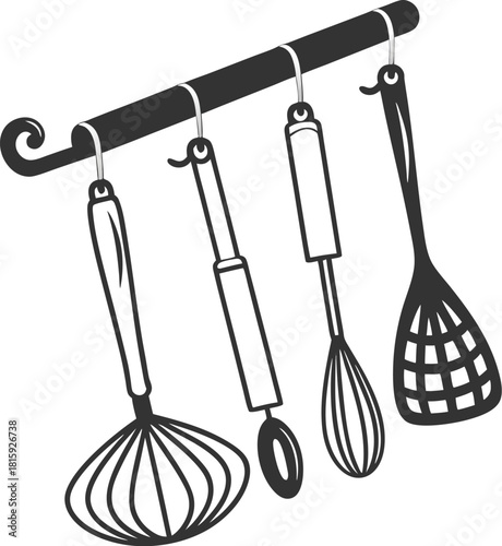 set of kitchen utensils
