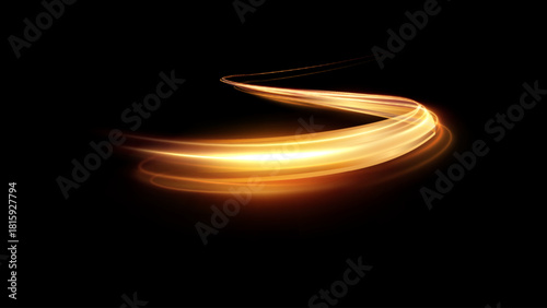 Futuristic golden speed lines tech-inspired vector backdrop, concept of data transfer, innovation. Great for tech company presentations, startup websites, data flow visualizations, fintech apps