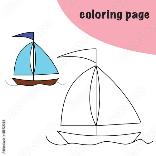 Coloring page vehicle for kids