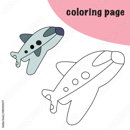 Coloring page airplane 