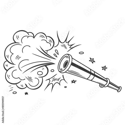 Line speed cartoon effect, comic smoke motion line element set. Comic boom motion, explosive energy, line speed cartoon vector icon. Hand drawn sketch doodle action effect. Vector illustration