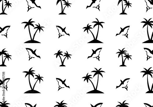 shark pattern illustration vector. isolated on white background