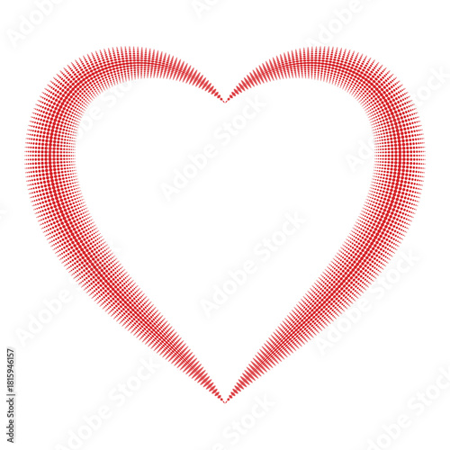 Abstract red halftone heart...