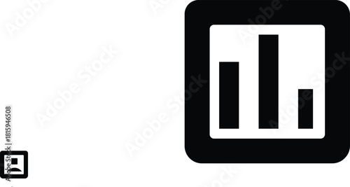 Bar chart icon white