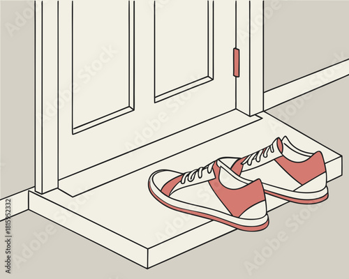 Shoes on a doorstep