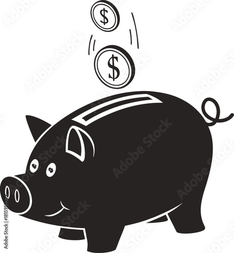 piggy bank vector illustration