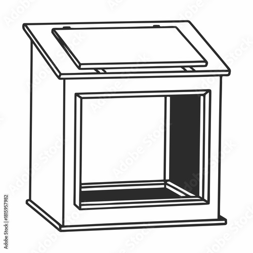 Illustration of a donation box isolated on