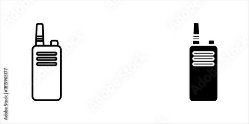 walkie, talkie, icon, hand, vector, logo, design, technology, isolated, illustration, concept, line, black, mobile, wave, communication, security, web, sign, drawing, radio, military, pictogram, tool,