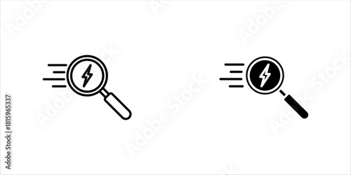 Quick Search icon set isolated on white backgound vector illustration eps10.