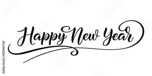 The text is styled in a flowing, script font with decorative swashes and flourishes beneath the words. The lettering is set horizontally against a plain white background.