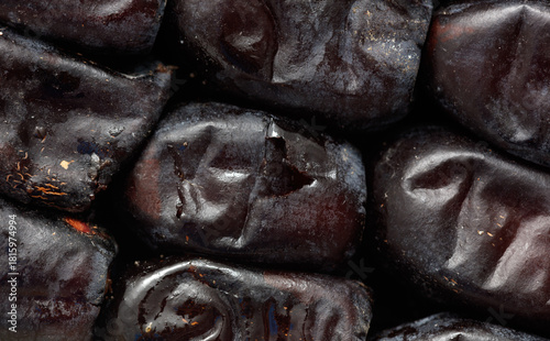 Dried dates as a background. Close-up