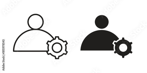 Account settings icons in different style, sign or symbol, suitable for apps and websites