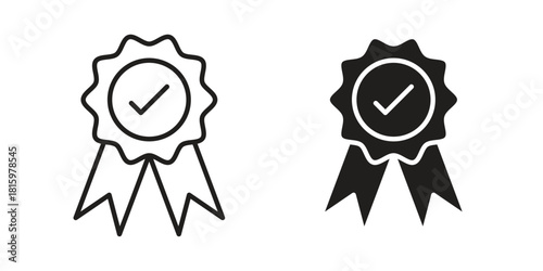 Accreditation icons in different style, sign or symbol, suitable for apps and websites