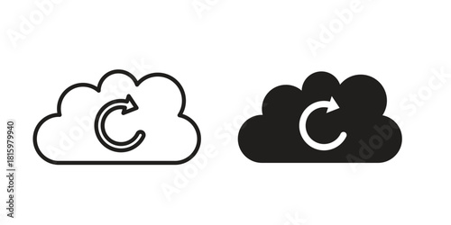 Backup icons in different style, sign or symbol, suitable for apps and websites