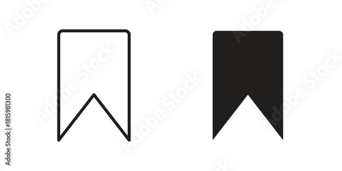 Bookmark icons in different style, sign or symbol, suitable for apps and websites