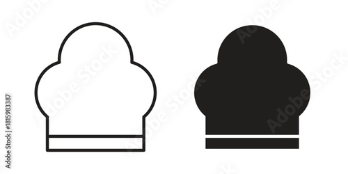 Chef hat icons in different style, sign or symbol, suitable for apps and websites