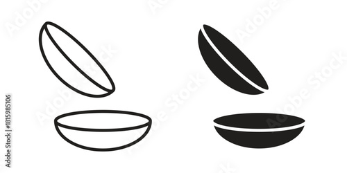 contact lenses icons in different style, sign or symbol, suitable for apps and websites