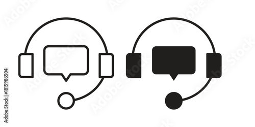 Customer service icons in different style, sign or symbol, suitable for apps and websites