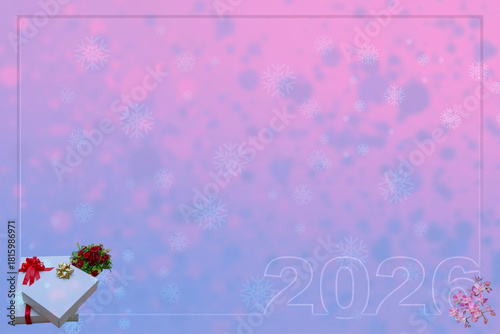 Abstract background or card template for 2026 new year.