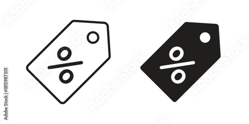 Discount tag icons in different style, sign or symbol, suitable for apps and websites