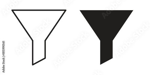 Filter icons in different style, sign or symbol, suitable for apps and websites