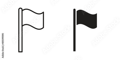 Flag icons in different style, sign or symbol, suitable for apps and websites