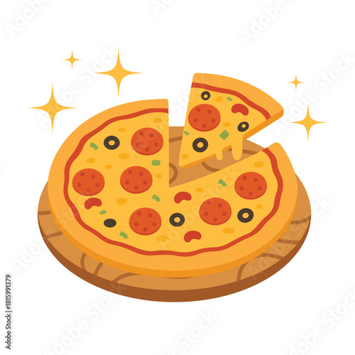 World Pizza Day Celebration Pizza Illustration