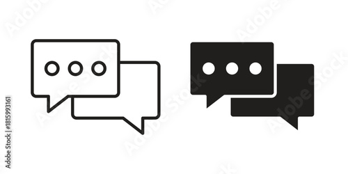 Chat icons in different style, sign or symbol, suitable for apps and websites