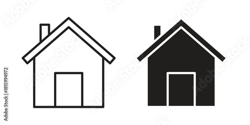 House icons in different style, sign or symbol, suitable for apps and websites